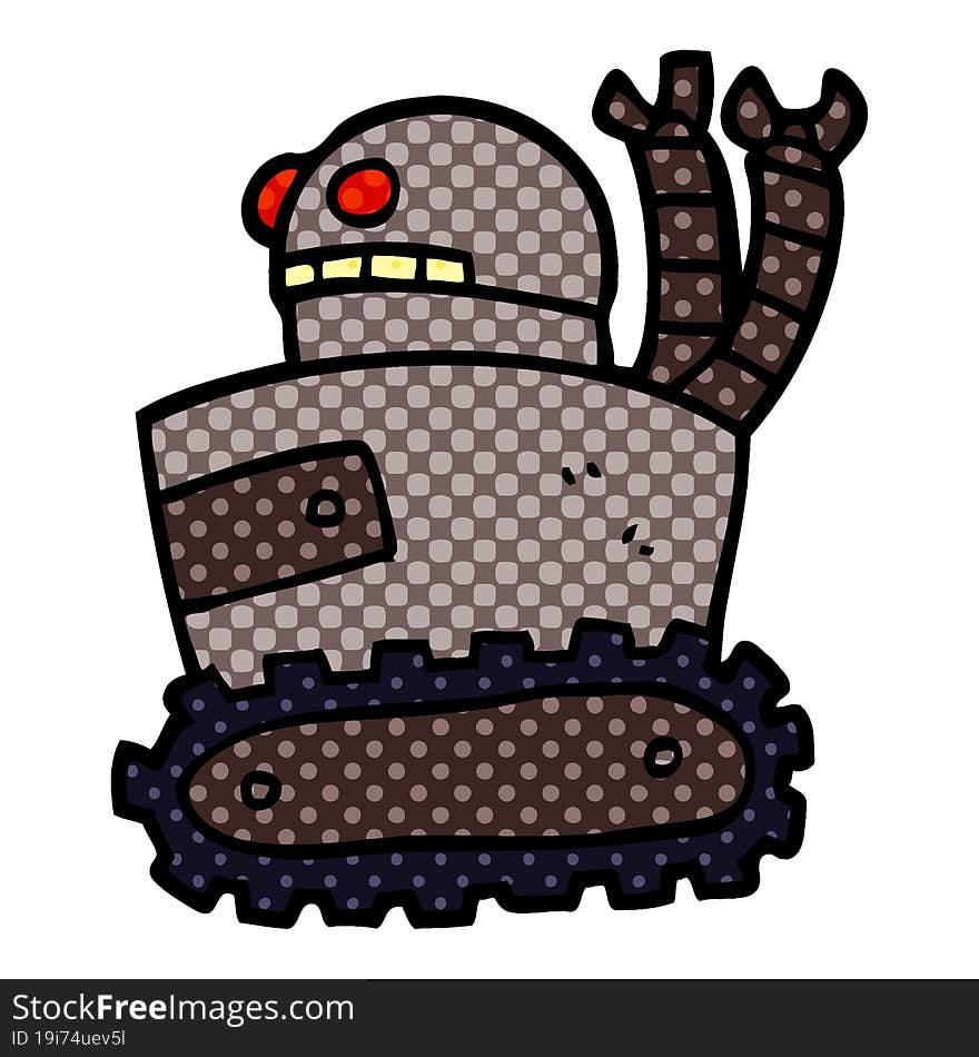 cartoon doodle robot