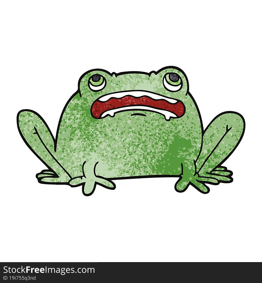 cartoon doodle frog