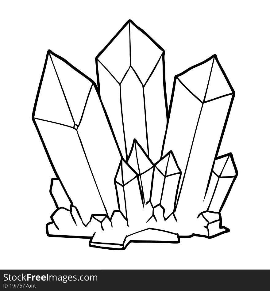 cartoon crystals. cartoon crystals