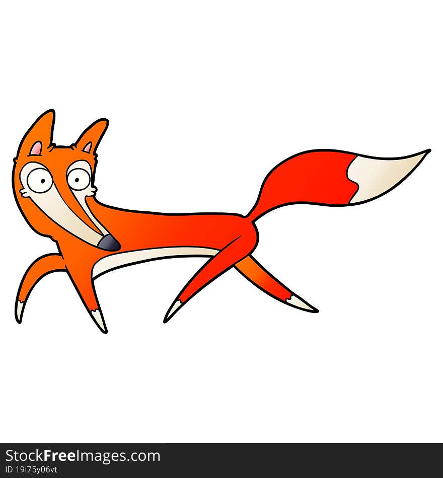 skinny cartoon fox. skinny cartoon fox