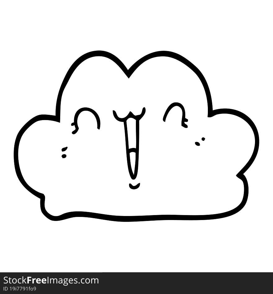 cute cartoon cloud