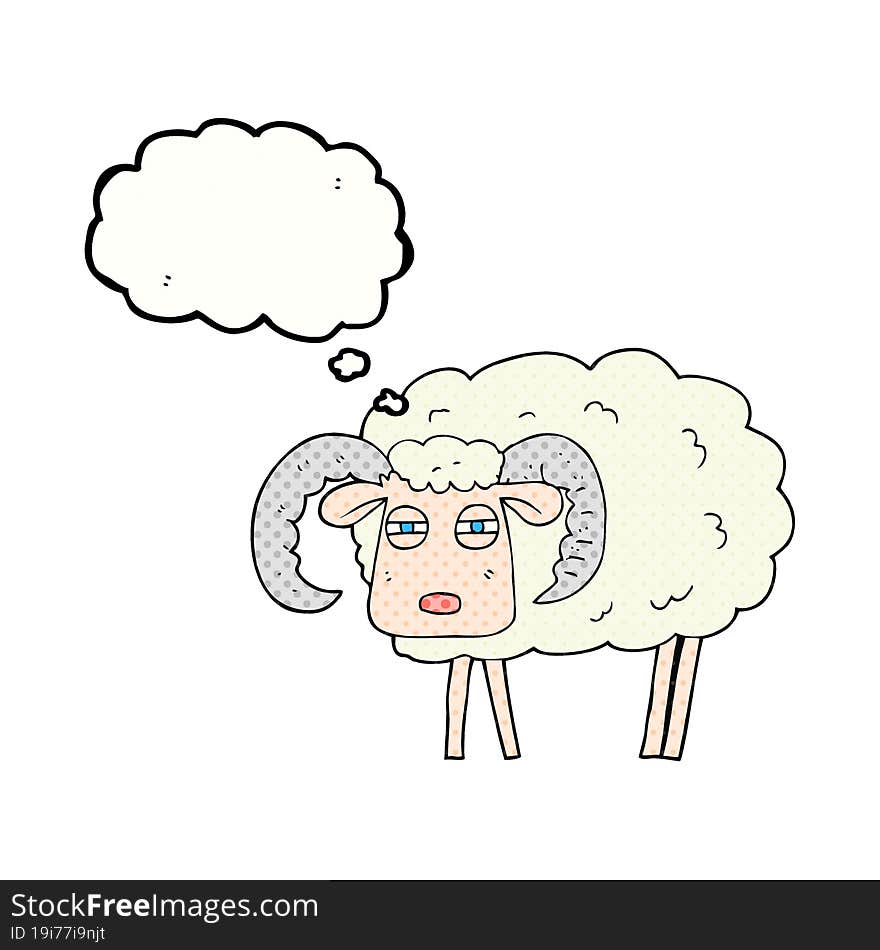 thought bubble cartoon ram