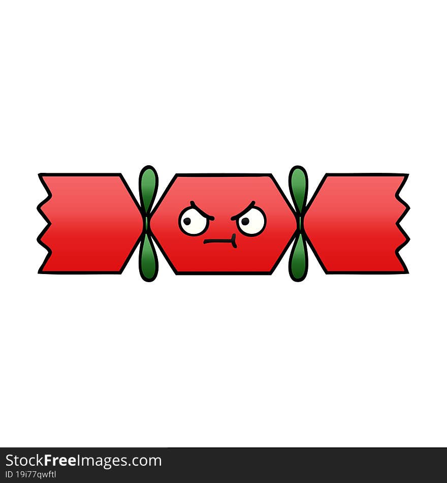 gradient shaded cartoon christmas cracker