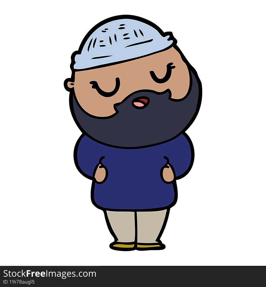 cartoon man with beard. cartoon man with beard