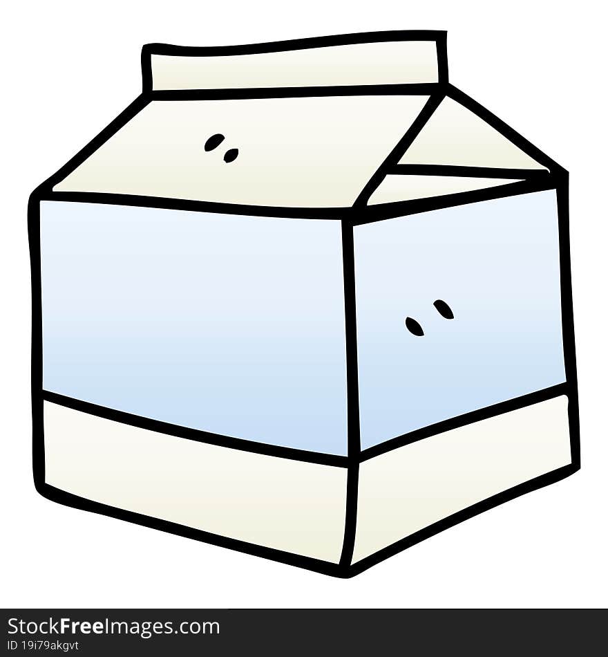 gradient shaded quirky cartoon gradient shaded quirky cartoon of milk. gradient shaded quirky cartoon gradient shaded quirky cartoon of milk