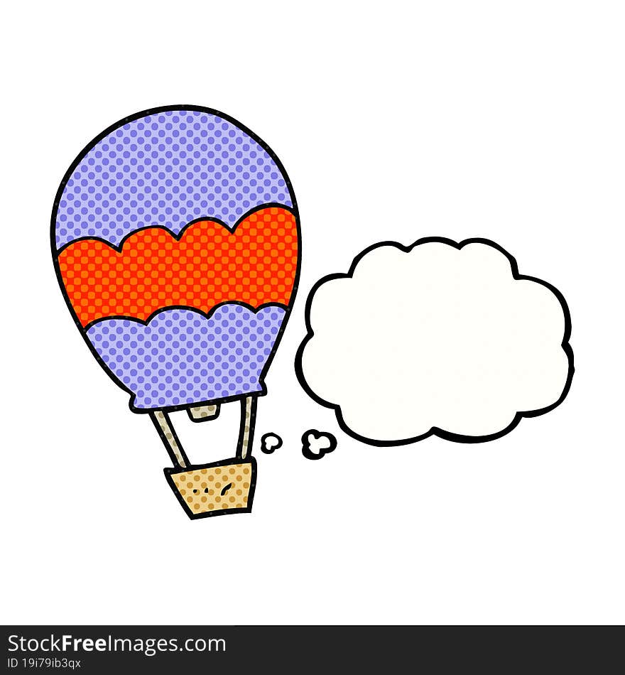 thought bubble cartoon hot air balloon