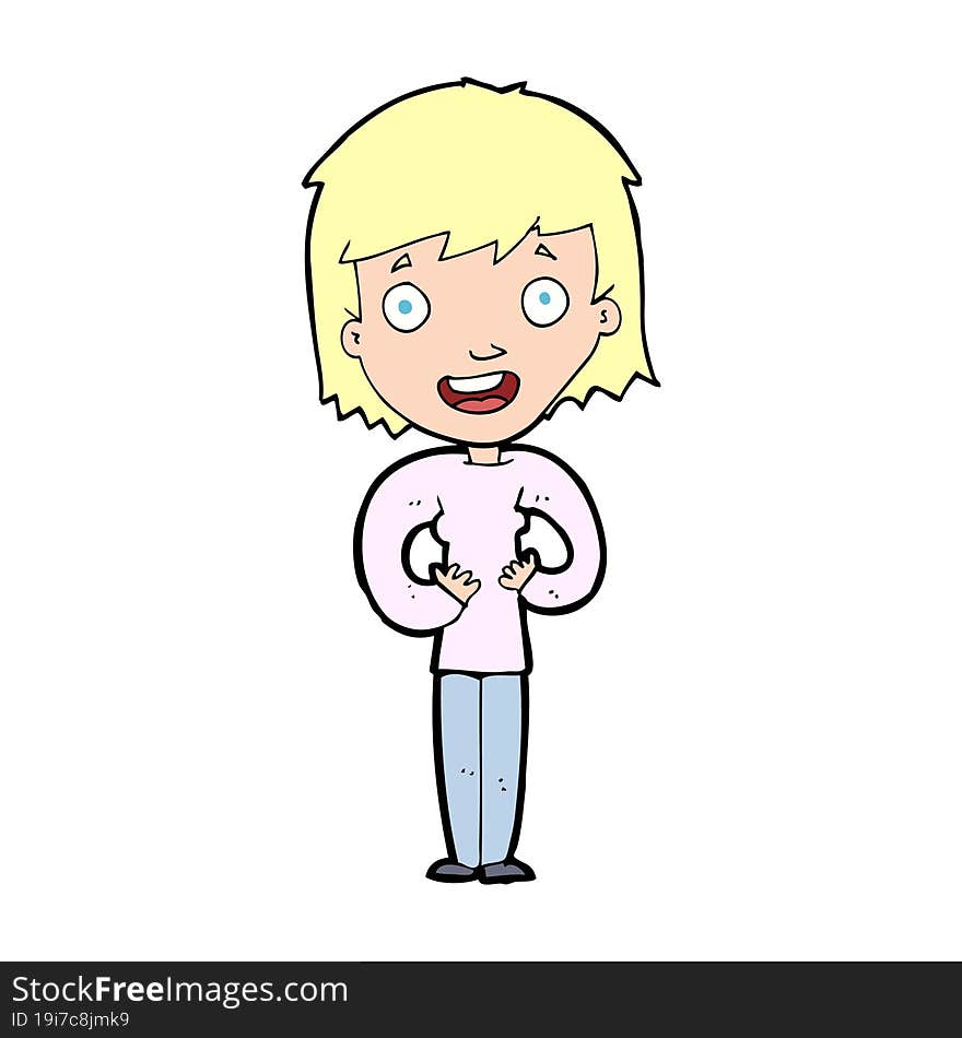 Cartoon Happy Woman