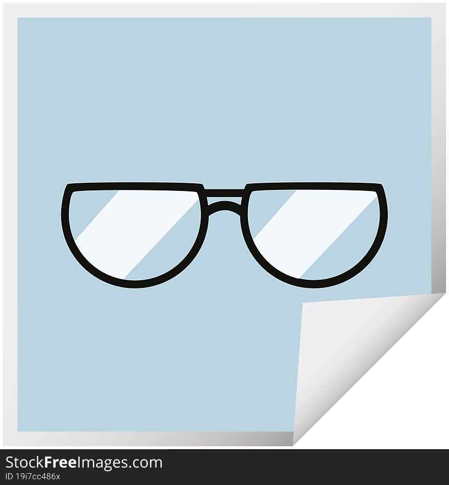 Spectacles Graphic Square Sticker