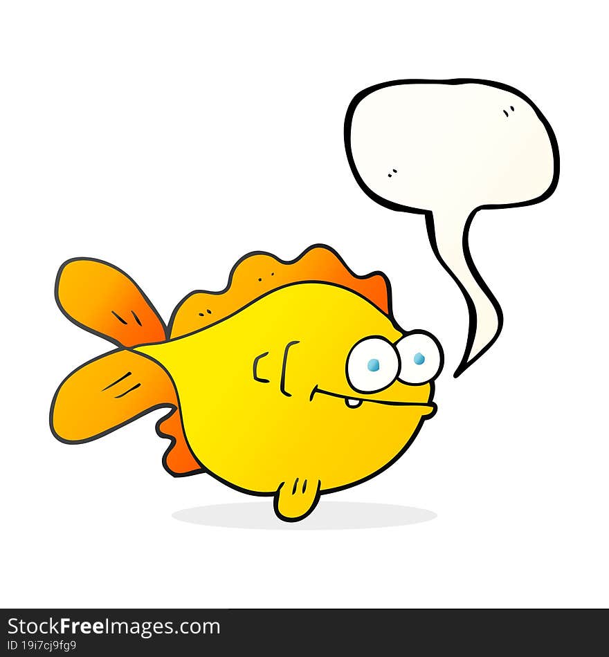 Speech Bubble Cartoon Fish