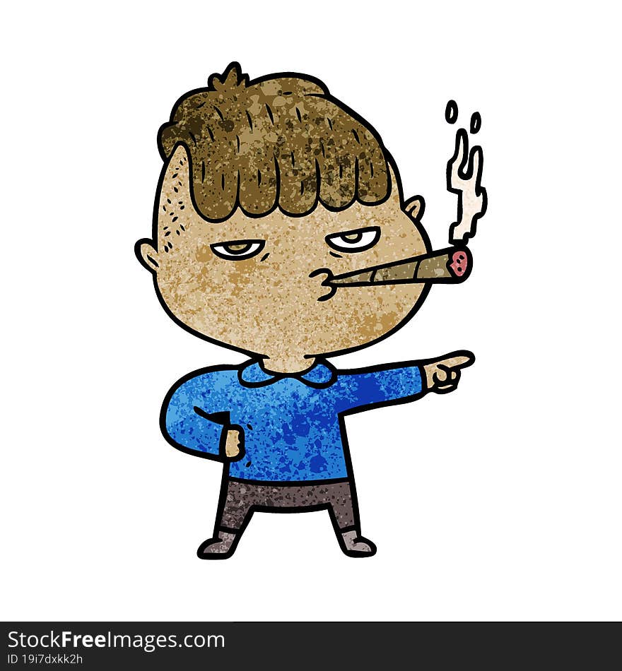 cartoon man smoking. cartoon man smoking