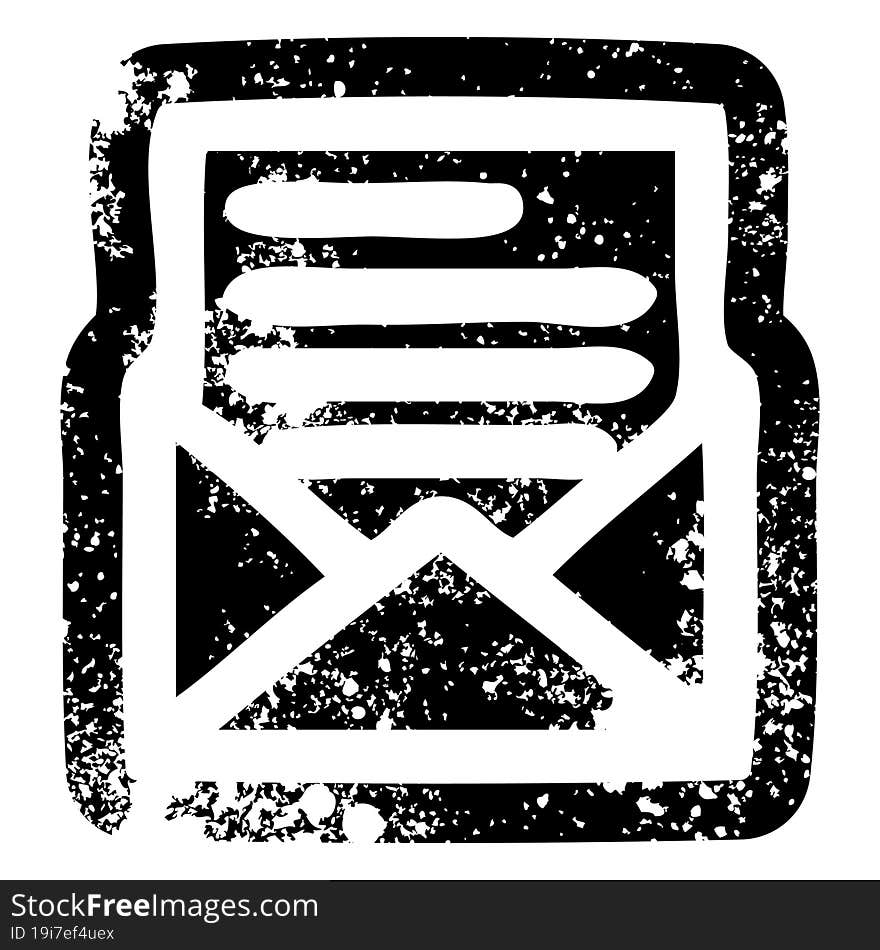 envelope letter distressed icon