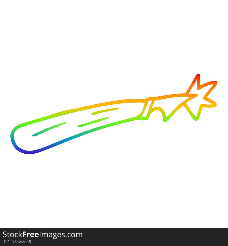 rainbow gradient line drawing cartoon craft knife