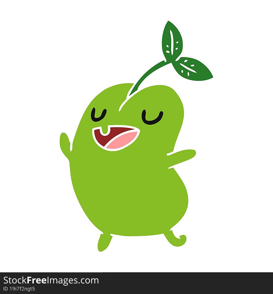 cartoon kawaii cute sprouting bean