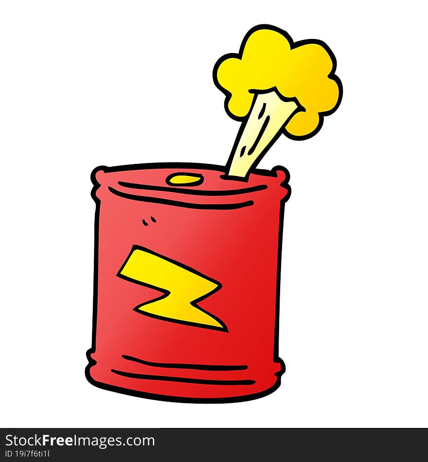 cartoon doodle fizzy drinks can