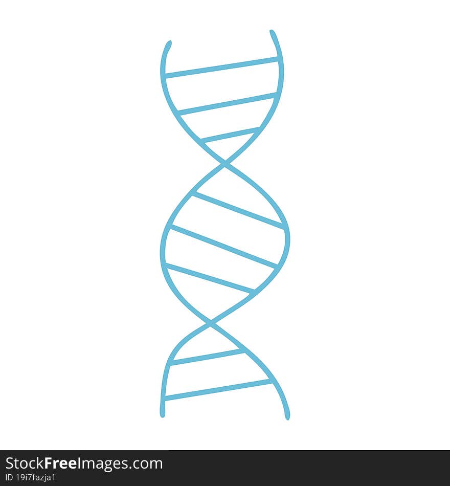 cute cartoon DNA strand