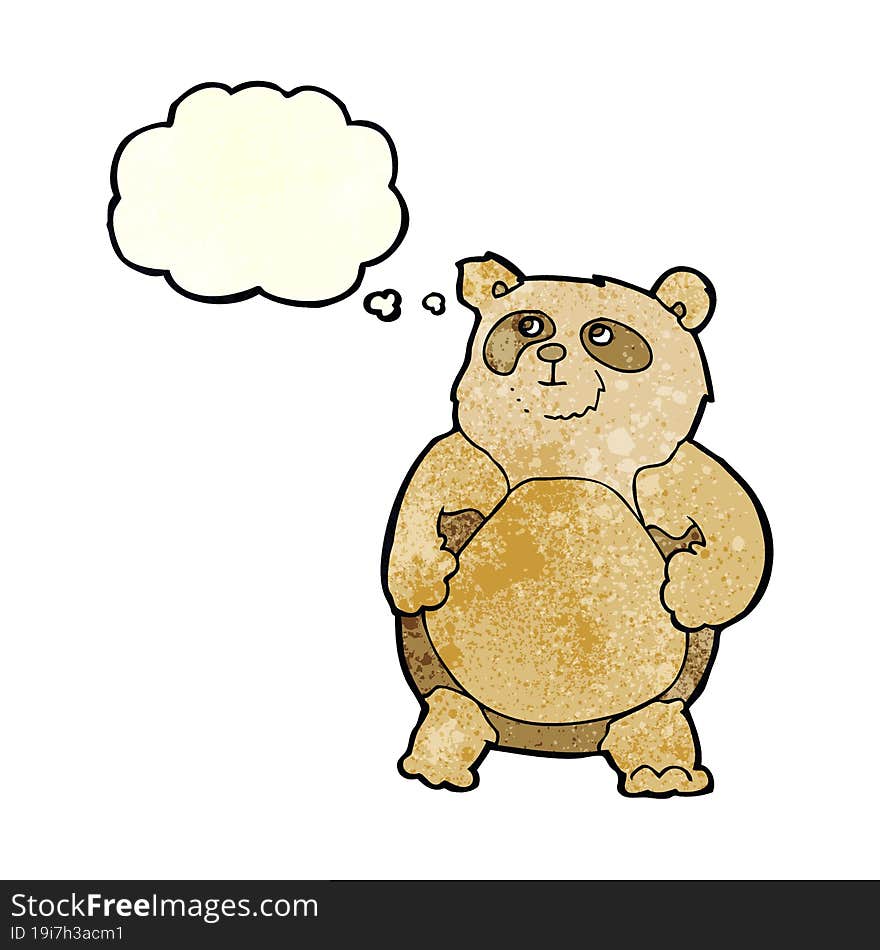 Cartoon Bear With Thought Bubble