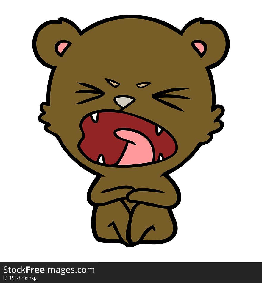 angry cartoon bear. angry cartoon bear