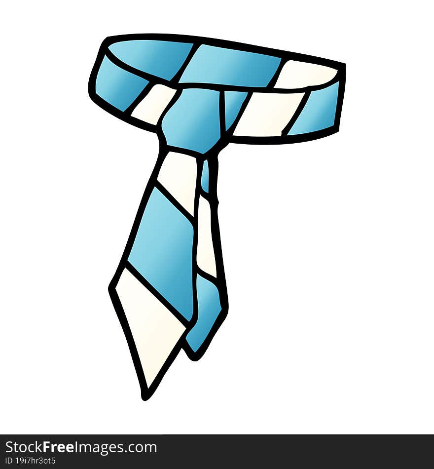 cartoon doodle striped tie