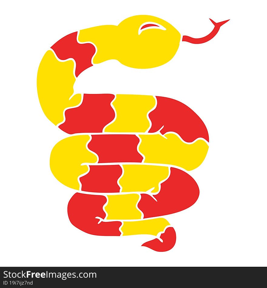 cartoon doodle snake