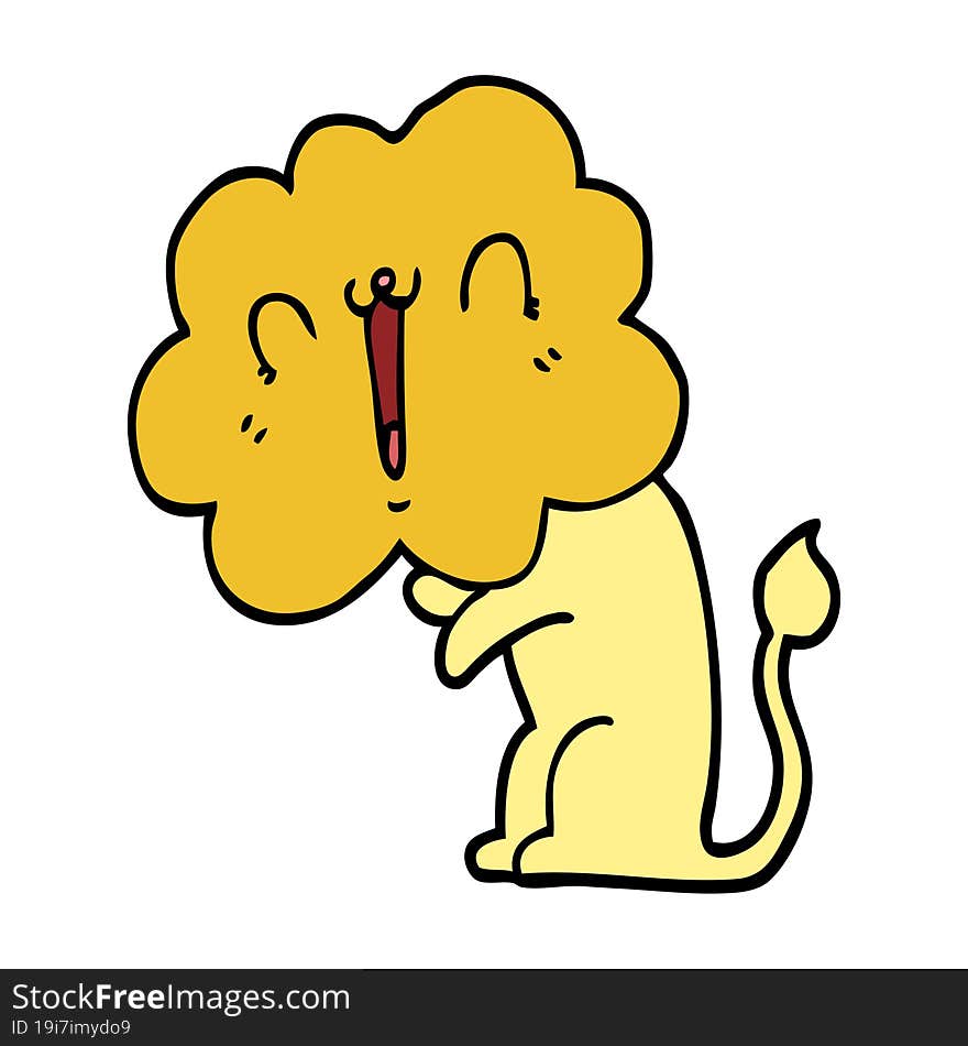 cute cartoon lion