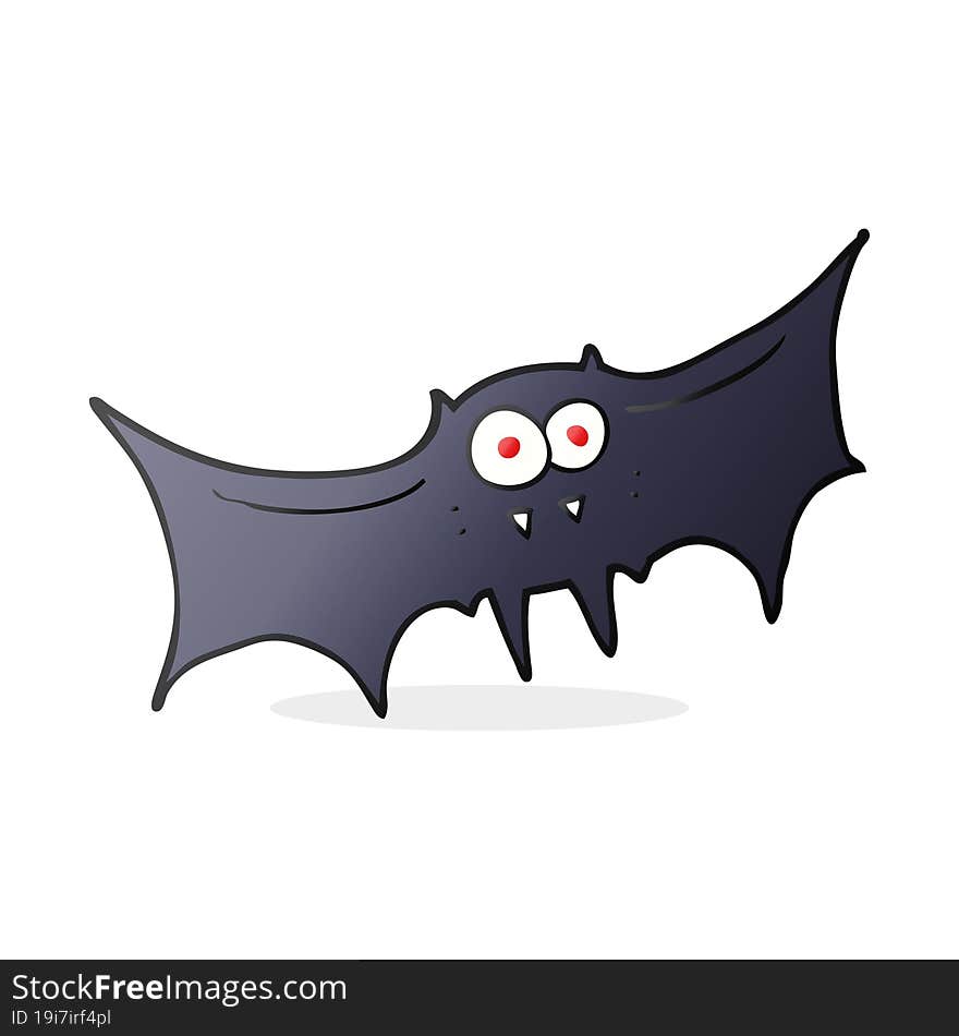 freehand drawn cartoon vampire bat