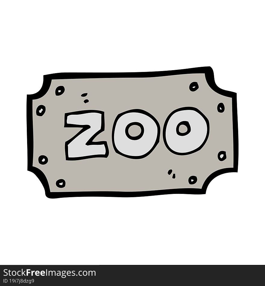 cartoon zoo sign