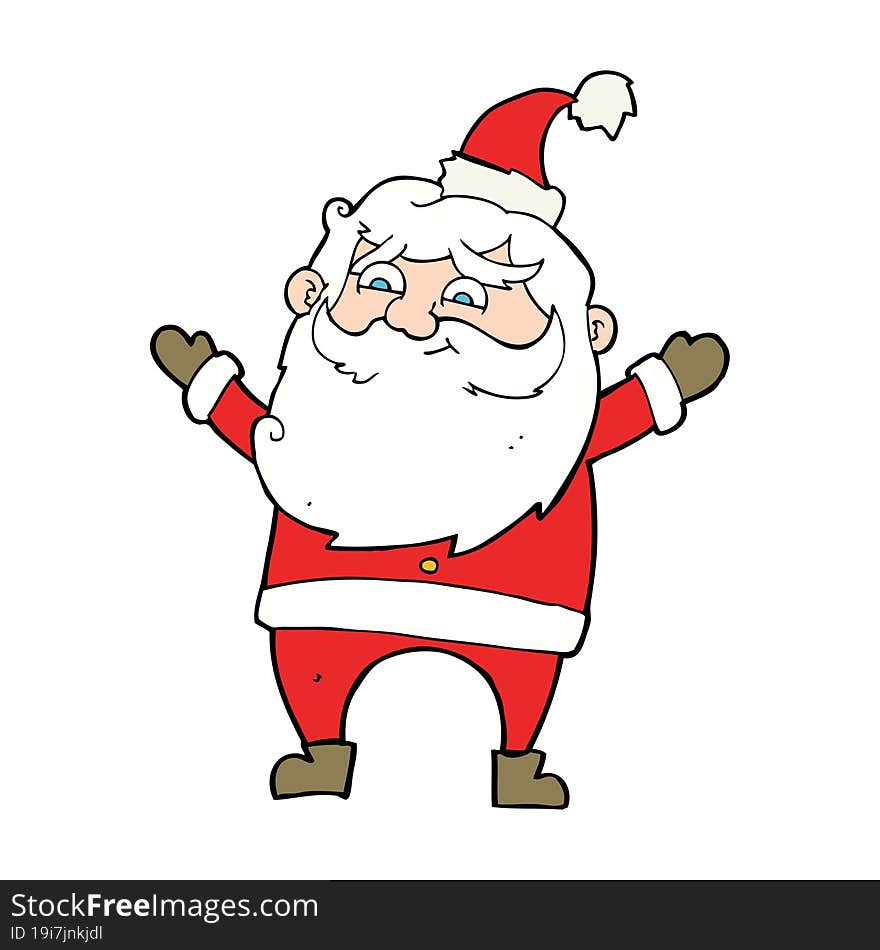 Cartoon Happy Santa Claus