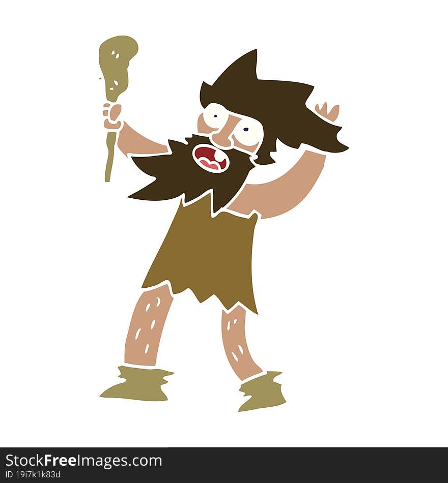 cartoon doodle cave man