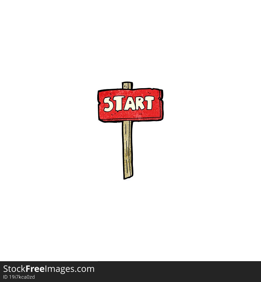 Cartoon Start Sign