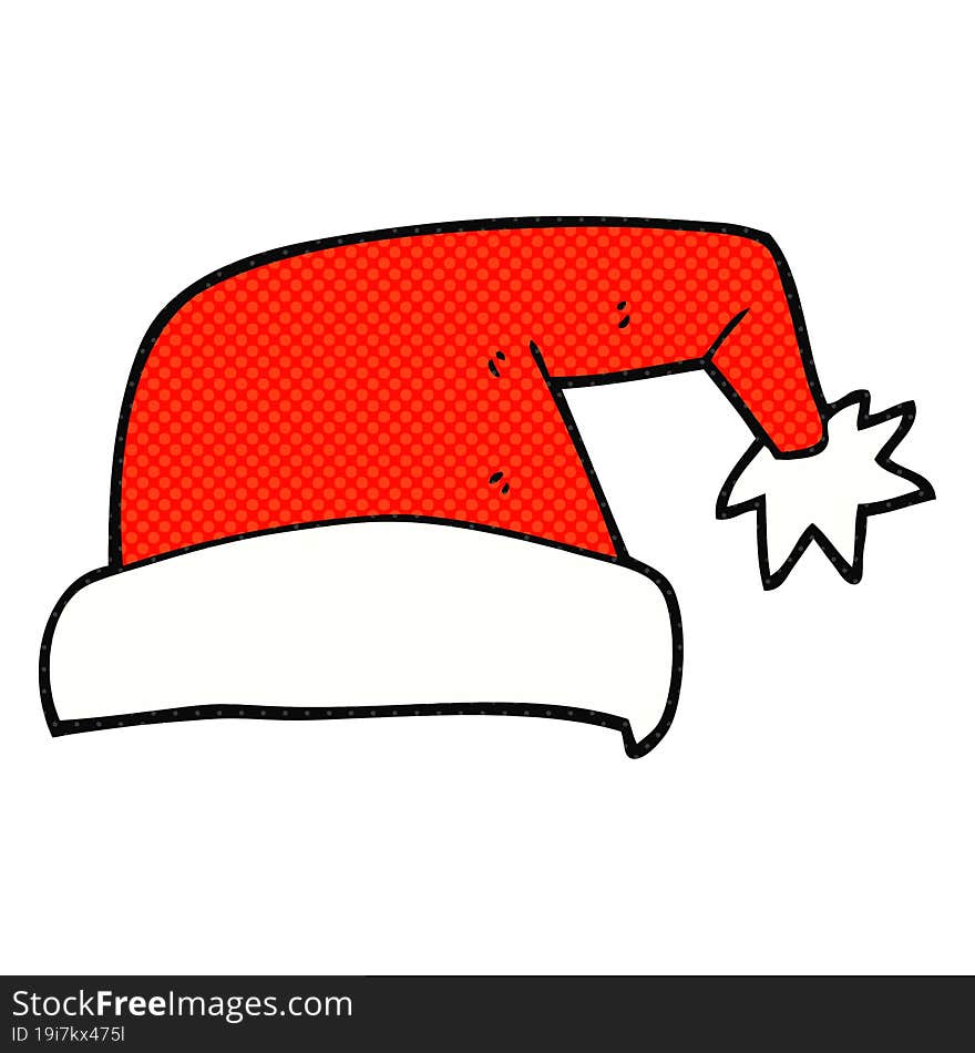 freehand drawn cartoon christmas hat