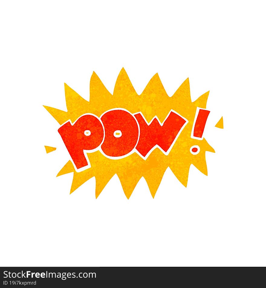 retro cartoon pow symbol