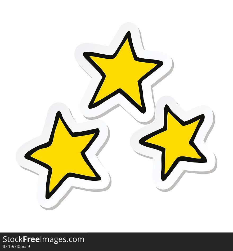 Sticker Of A Cartoon Stars