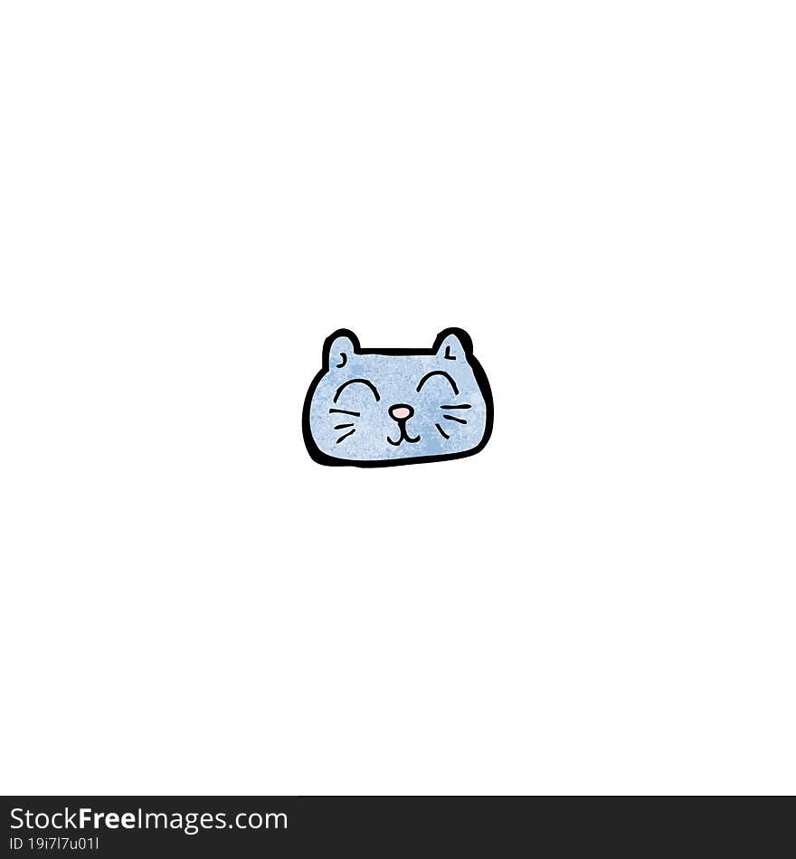 happy cat face cartoon