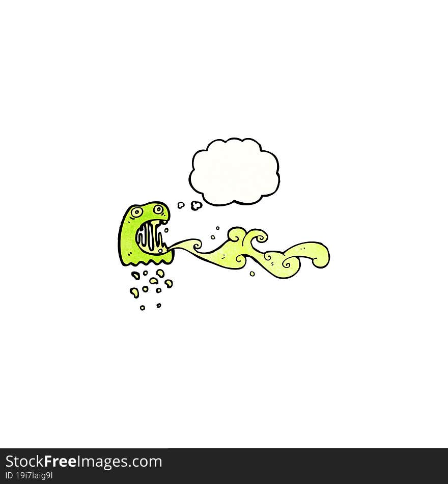 gross slimy ghost cartoon