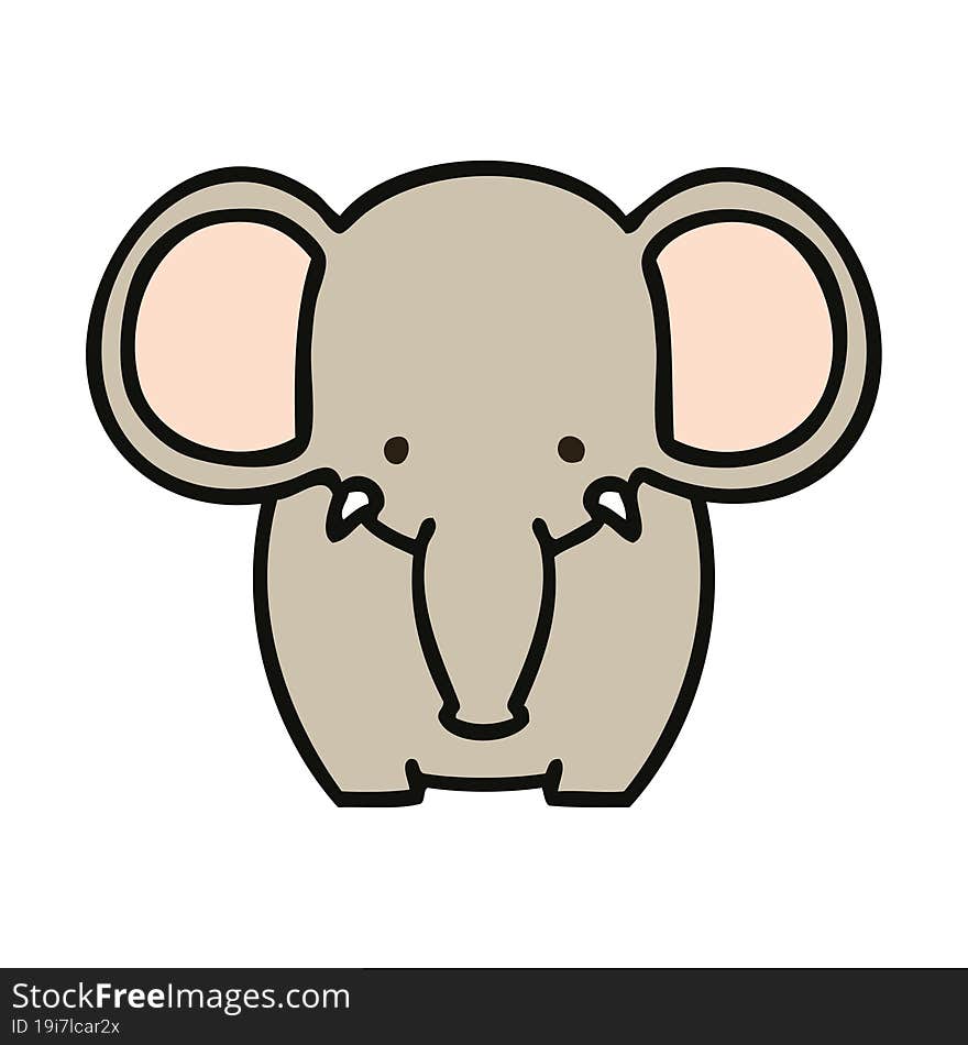 hand drawn quirky cartoon elephant. hand drawn quirky cartoon elephant