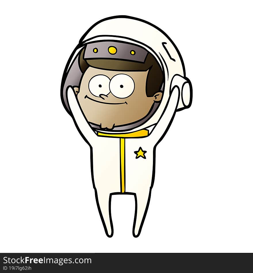 happy astronaut cartoon. happy astronaut cartoon