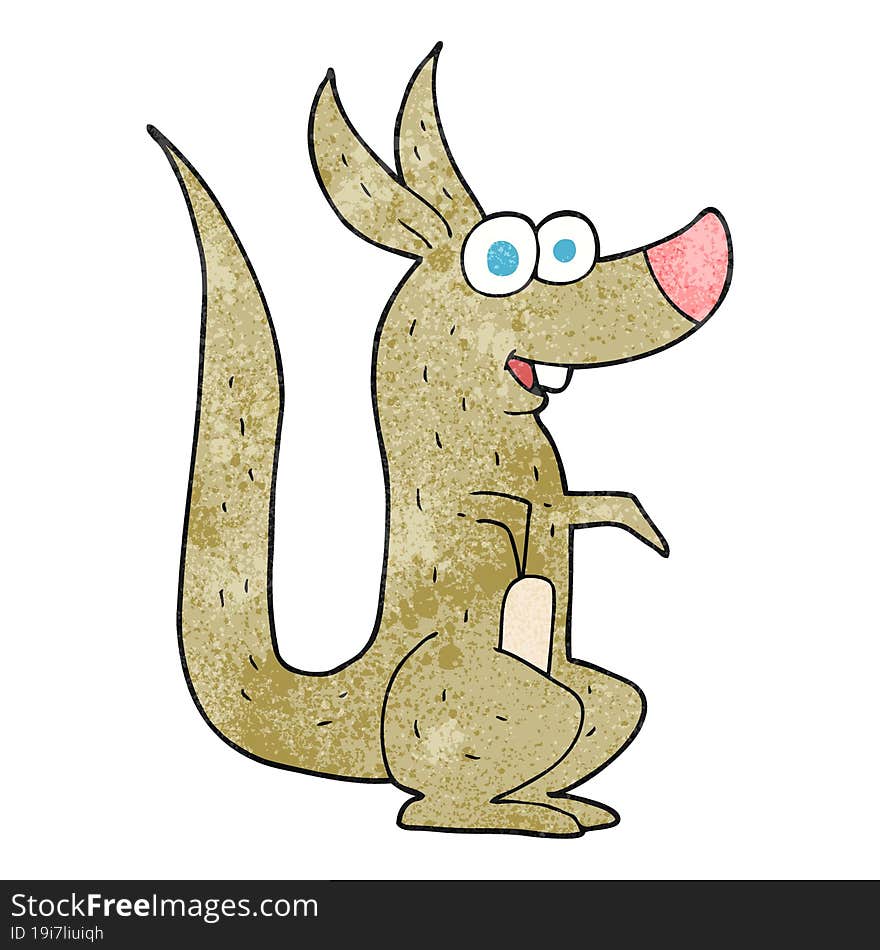 textured cartoon kangaroo