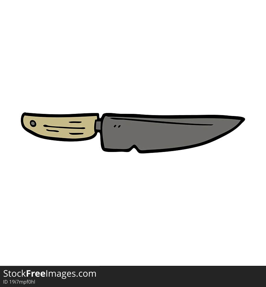 cartoon doodle chef knife