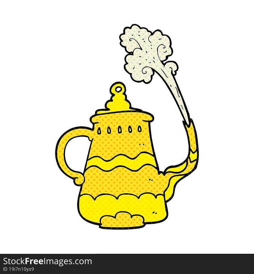 Cartoon Fancy Coffee Pot