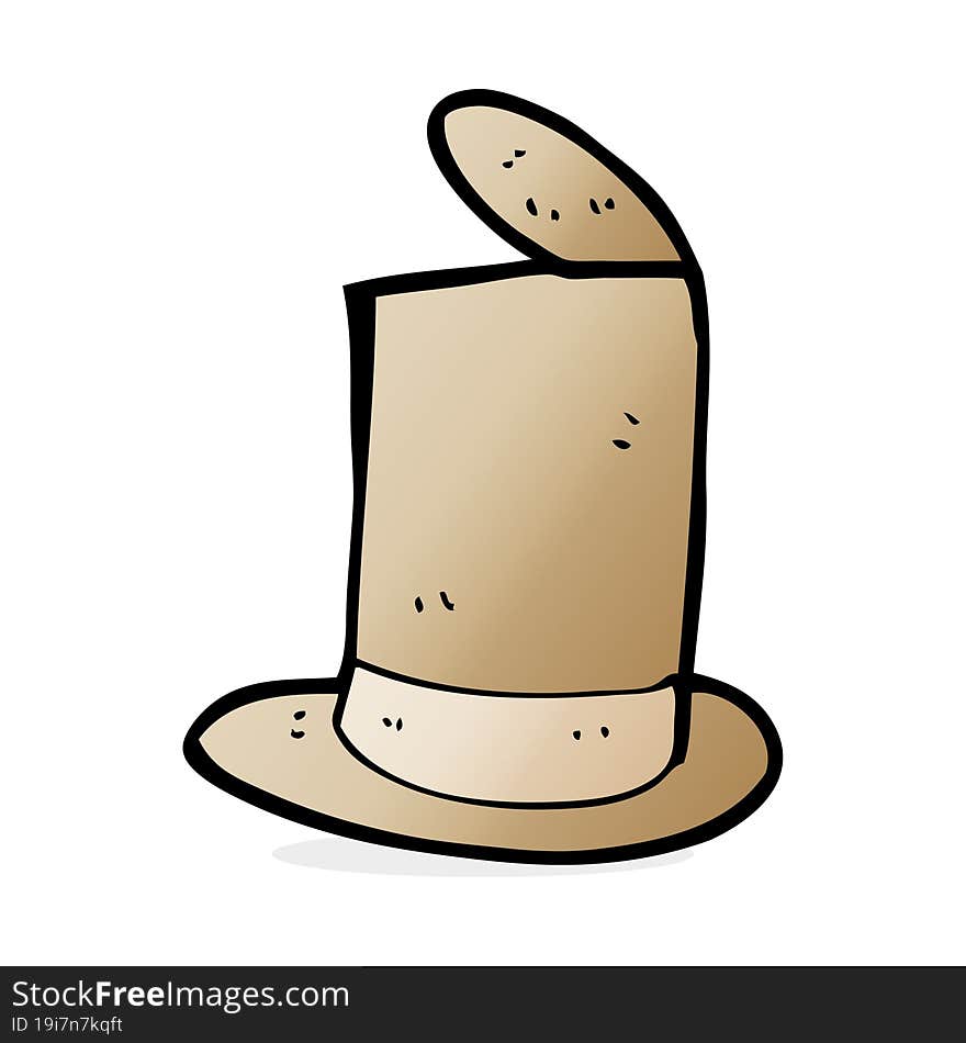 cartoon old top hat