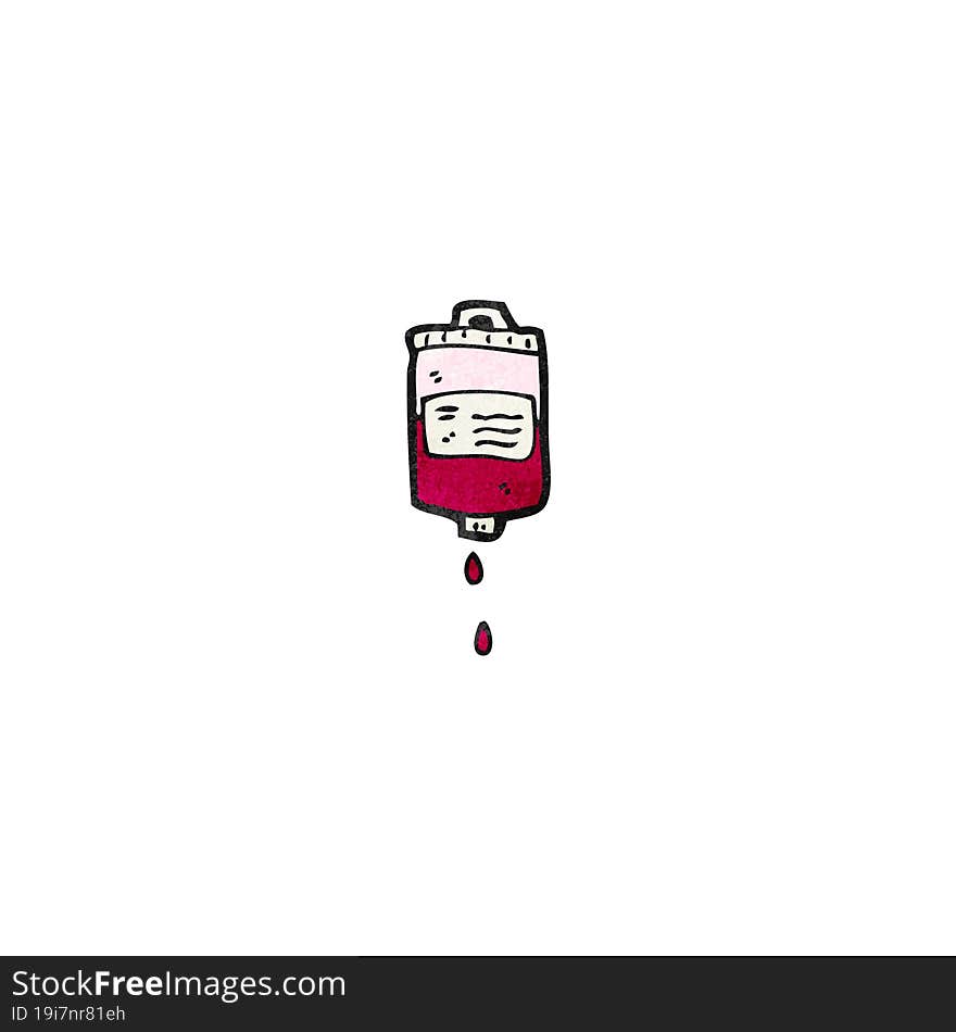 cartoon blood bag