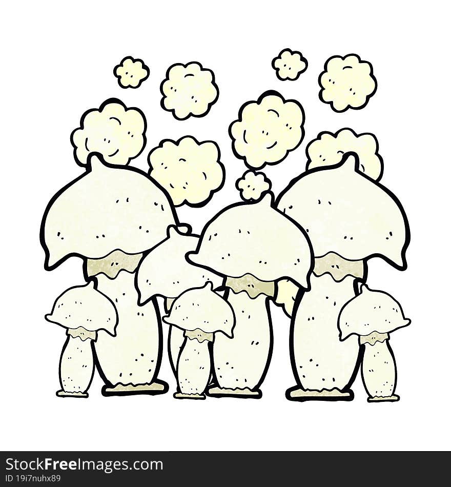 cartoon mushrooms