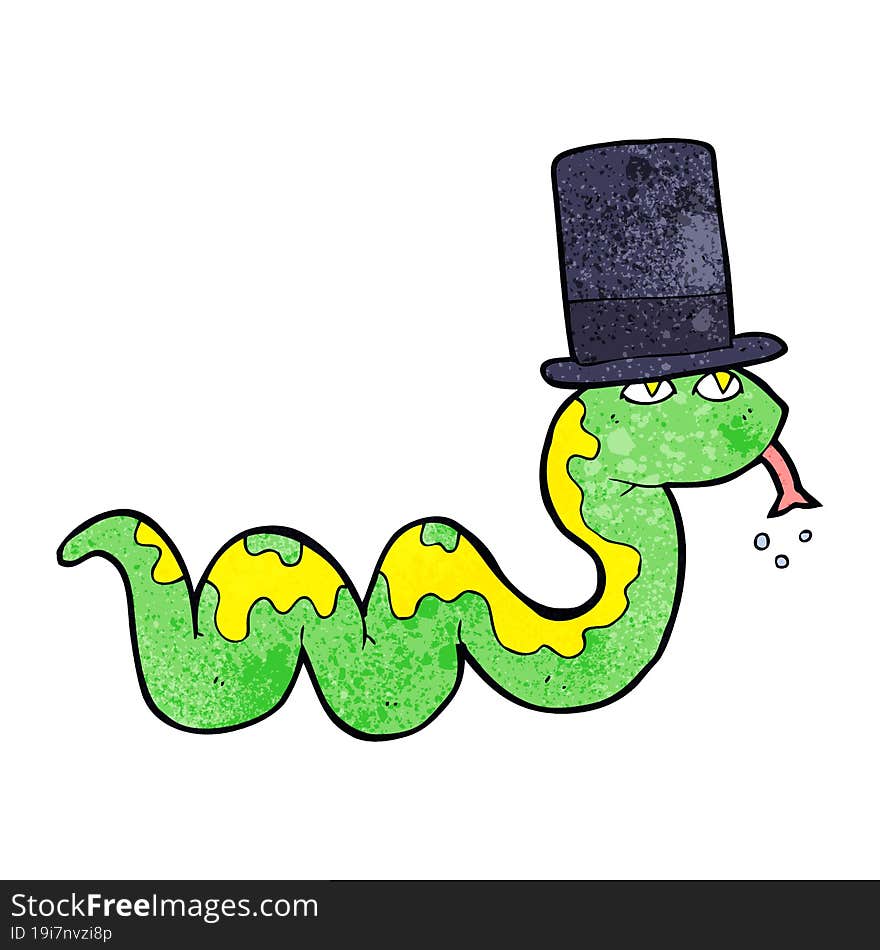 cartoon snake in top hat