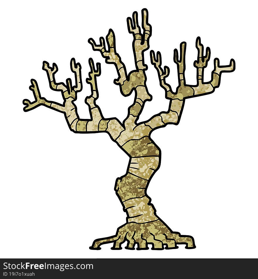 cartoon dead tree. cartoon dead tree