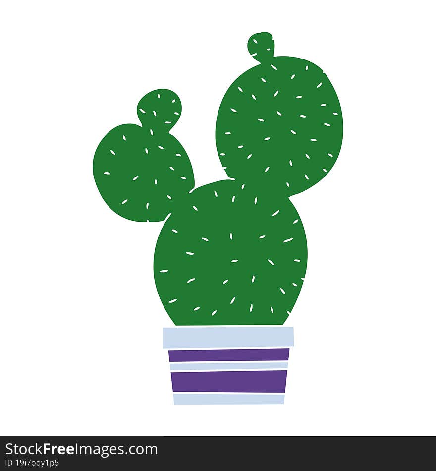 quirky hand drawn cartoon cactus