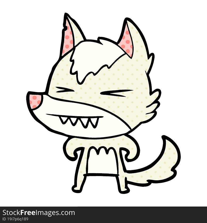 angry wolf cartoon. angry wolf cartoon