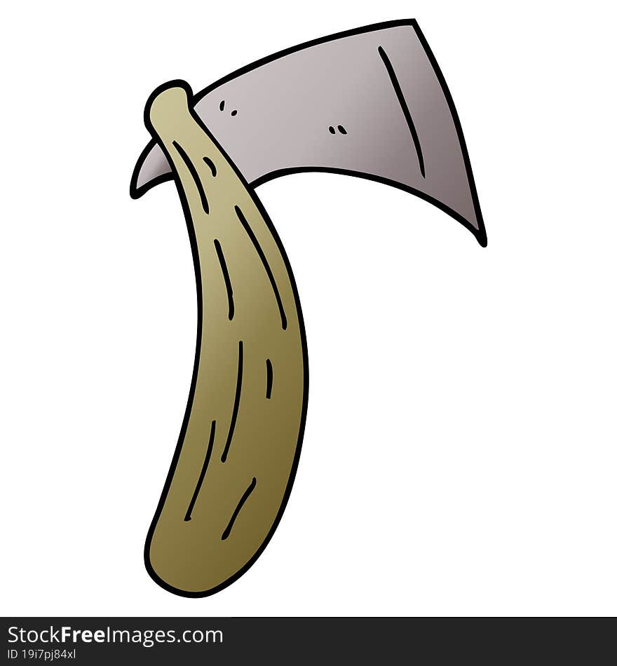 cartoon doodle sharp axe