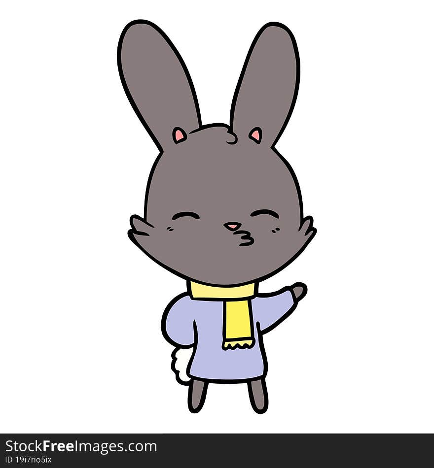 curious bunny cartoon. curious bunny cartoon