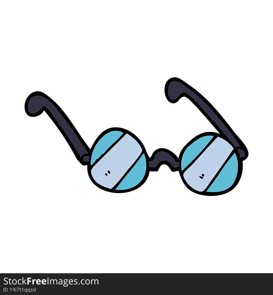 Cartoon Doodle Glass Spectacles