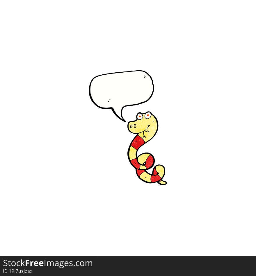 cartoon snake with speech bubble